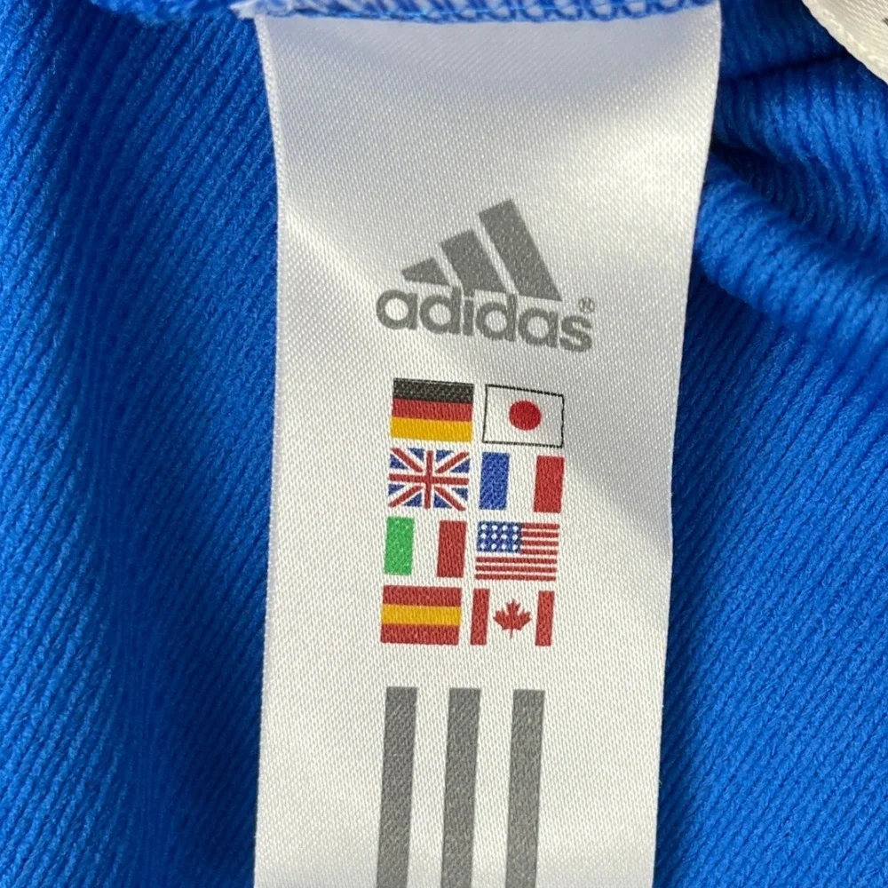 Adidas Long Sleeve Shirt Mens XL Blue 3-Stripe Performance Training Crew Neck‎